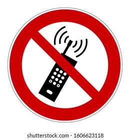 No Cellphones Allowed Sign Illustration