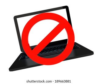 No Computers Area Sign On White Stock Illustration 189663881 | Shutterstock