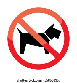 No Dogs Icon Set Dog Restriction Stock Vector (royalty Free) 1614250708