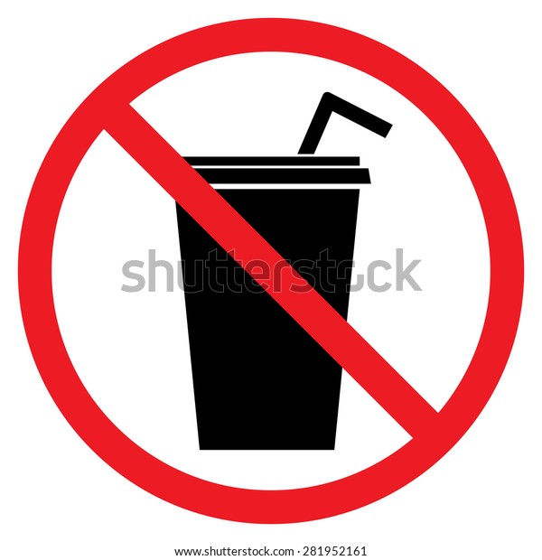 No Drink No Fastfood Sign Red Stock Illustration 281952161 | Shutterstock