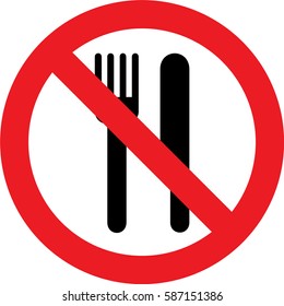 No Eating Allowed Sign Stock Illustration 587151386 | Shutterstock