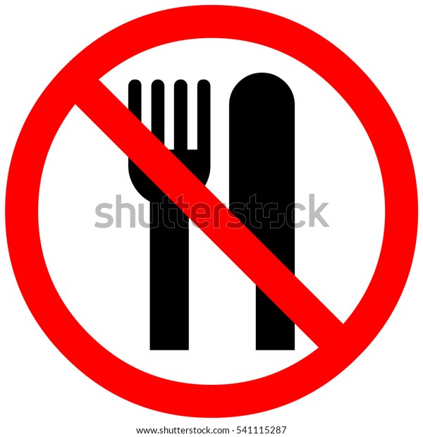 No Eating Sign Eating Not Allowed Stock Illustration 541115287 ...
