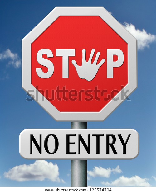 No Entry Access Denied Staff Members Stock Illustration