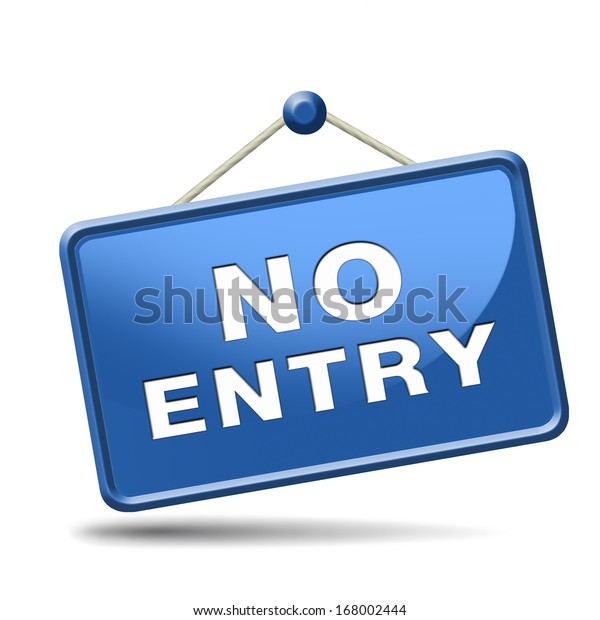 No Entry Access Denied Staff Members Stock Illustration