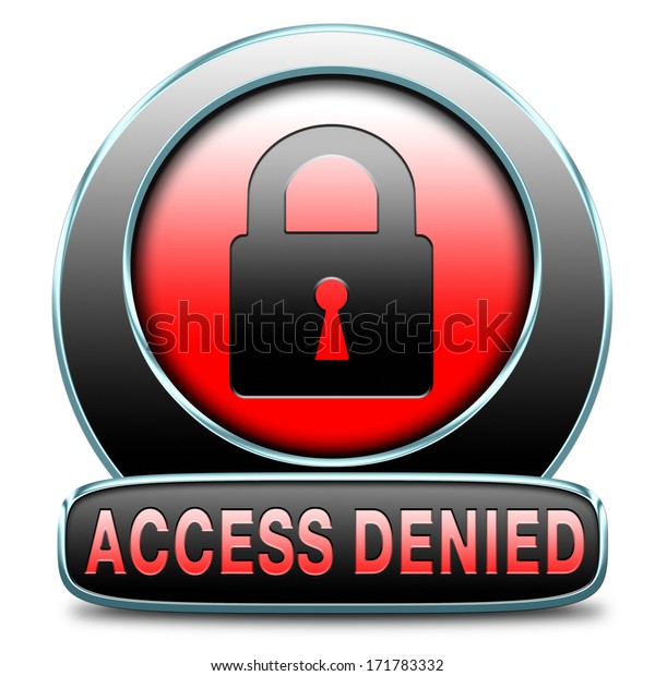 No Entry Access Denied Staff Members Stock Illustration