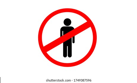 No Entry Icon People Prohibited Forbidden Stock Illustration