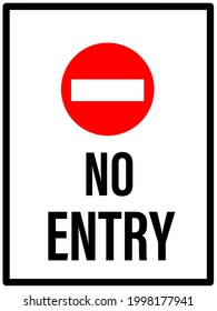 No Entry Sign Board Illustration Image Stock Illustration 1998177941 ...