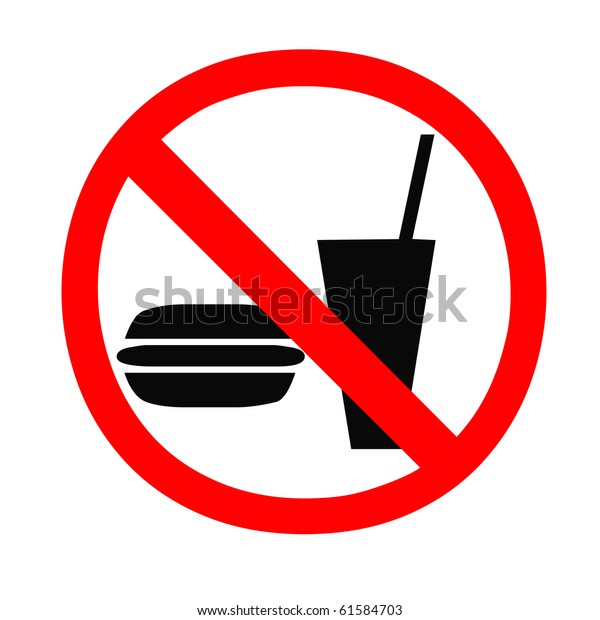 No Food Drink Allowed Sign Stock Illustration 61584703