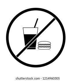 No Food Drink Sign Silhouette Hamburger Stock Illustration 1214960305 ...