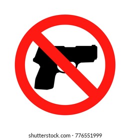 No Gun Sign No Weapon Symbol Stock Illustration 776551999 | Shutterstock