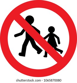 No Kids Play Allowed Sign