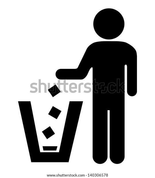 ごみ捨て禁止 ごみ箱を使用するか 白い背景にごみ捨て記号を付けずに エリアを清潔に保つコンセプトをお願いします のイラスト素材