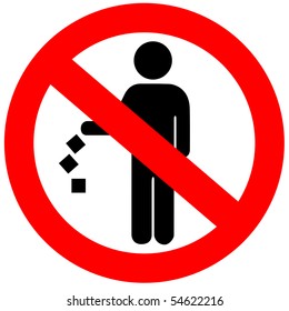 No Littering Sign