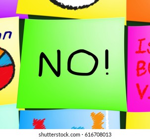 No Message Note Meaning Declined Or Forbidden 3d Illustration