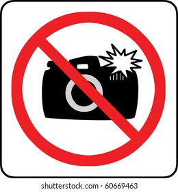 No Photography Allowed Sign With Flash (2)