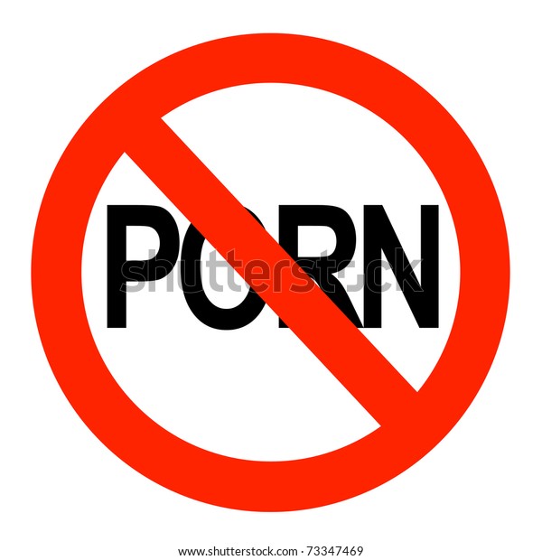 No Porn Sign Stock Illustration 73347469