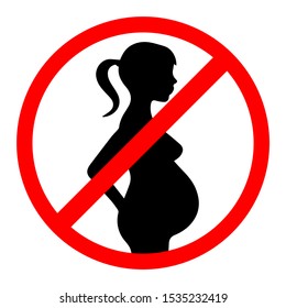 No Pregnant Woman Sign Illustration