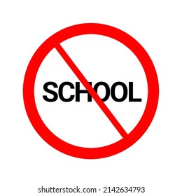 No School Sign Icon Illustrationban School Stock Illustration ...