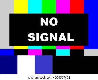 No Signal SMPTE Color Bars Television Test Pattern 