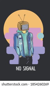 No Signal Tv Head Guy