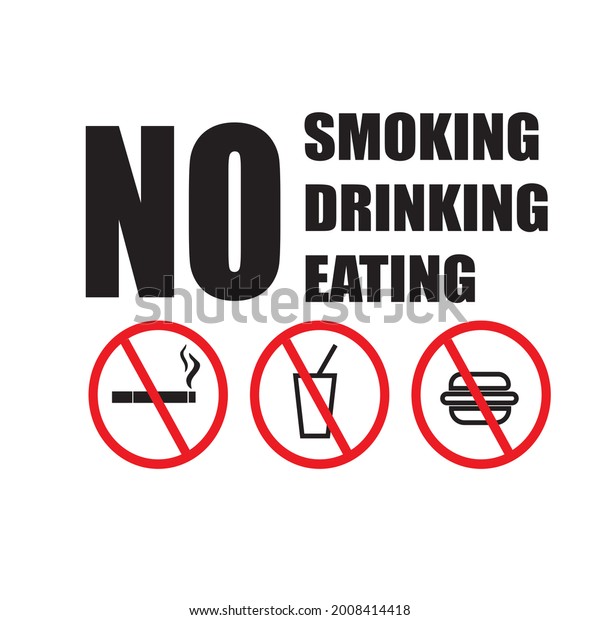 No smoking, drinking and eating sign that\
remind me cant enter with food, drink and dont smoke, mostly we see\
this sign at taxi or shopping\
mall