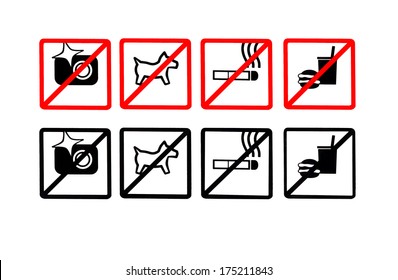 No smoking, No flash, No pets, No food and drink.