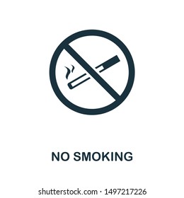 No Smoking icon. Creative element design from fire safety icons collection. Pixel perfect No Smoking icon for web design, apps, software, print usage.