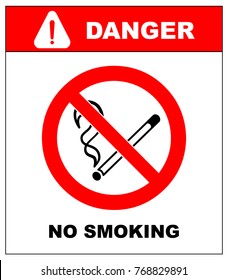 No Smoking, No Open Flame, Fire, Open Ignition Source And Smoking Prohibited Signs.