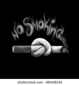 No Smoking Smoke Sign Coming Cigarette Stock Illustration 485638144 ...