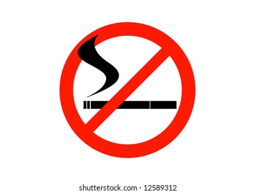 No Smoking Symbol Stock Illustration 12589312 | Shutterstock