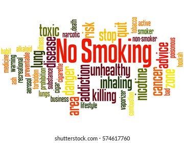 No Smoking Word Cloud Concept On Stock Illustration 574617760 ...