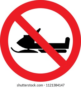 No Snowmobile Allowed Sign