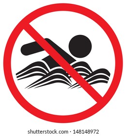 No Swimming Sign