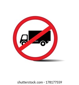 No Truck No Parking Signprohibit Sign Stock Vector (Royalty Free ...