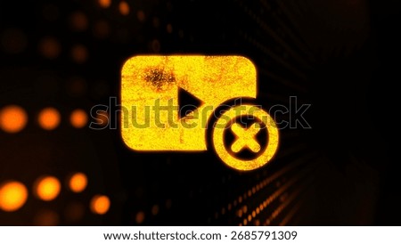 No video Icon. Player error Simbol Broken videos icon. exclamation mark. file error. This Video is not Available. Social Media Element. Tech Technology illustration icon.