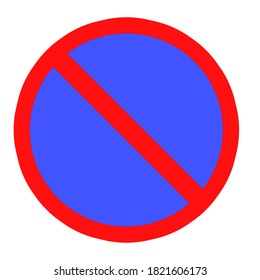 No Entry Traffic Sign Vector Illustration Stock Vector (Royalty Free ...