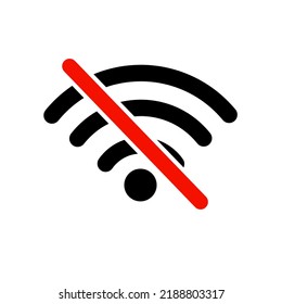 No Wifi Icon, Wifi Not Working Icon Stock Illustration 