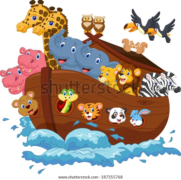 Noahs Ark Cartoon Stock Illustration 187355768