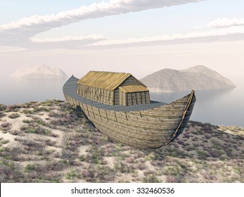 Noahs Ark On Mount Ararat Computer Stock Illustration 332460536 ...