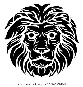 Lion Head Vector Illustration Wild Animals Stock Vector (Royalty Free ...