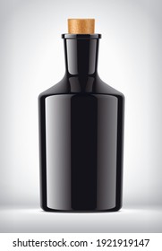 Non Transparent Bottle on background. 3d rendering