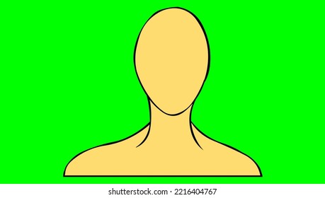 A Non Visible Portrait Of Human Skin Color Silhouette