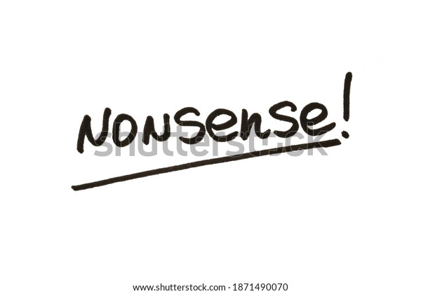 Nonsense Handwritten Message On White Background Stock Illustration 