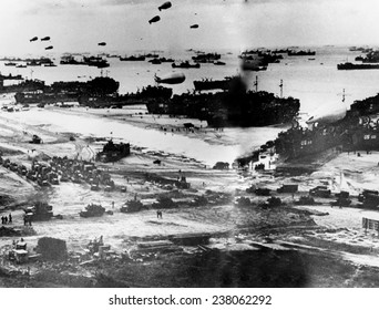 NORMANDY beaches on D-Day