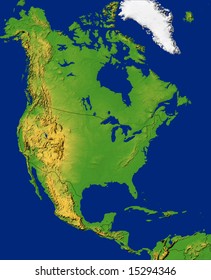 North America Map With Ocean