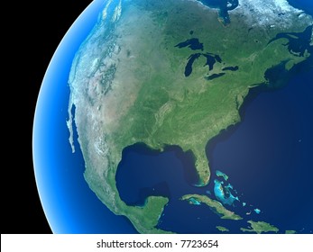 North America as seen from space