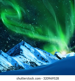 northern lights ,aurora borealis