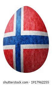 Norway Easter Egg, National flag egg, Clipping path