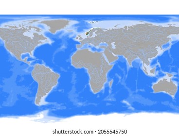 Norway Map, Map Of Norway With Capital And Major Cities - 3D Rendering. 3d Map Colored Considering Vegetation And Land Use.