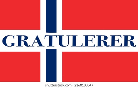 Norwegian Constitution Day, 17th Of May. Norwegian Flag.